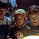 Elliott (Henry Thomas), Gertie (Drew Barrymore), and Michael (Robert MacNaughton) doing their best “Spielberg face.”